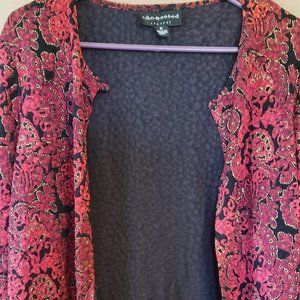 Connected Apparel, Size Medium, Vibrant red, black, pink jacket
